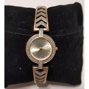 Vintage Danbury Mint Watch 14K gold plated silver w/ diamonds